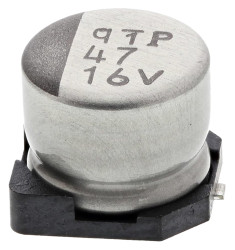 Kondensator 47μF 16V dc SMD Nichicon 6.3 (Dia.) x 5.4mm