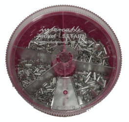 Intercable 181384 Zestaw końcówek rurkowych 0.5 mm², 0.75 mm², 1 mm², 1.5 mm², 2.5 mm² bez izolacji 1400 części