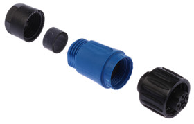 Złącze wielostykowe przemysłowe 3 + PE-pinowe Montaż na kablu Gniazdo Amphenol Industrial