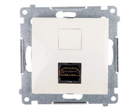 Simon 54 Gniazdo HDMI kremowe DGHDMI.01/41