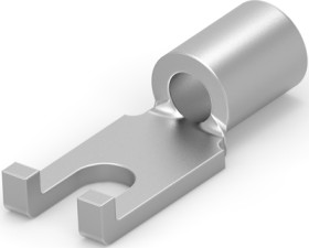 Uninsulated forked cable lug, 0.26-1.65 mm², AWG 22 to 16, 2.36 mm, M2, 8-324605-1