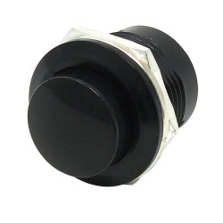 16mm Panel Mount Momentary Pushbutton - Black