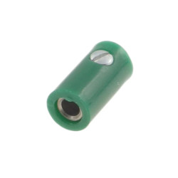 Gniazdo na przewód 2.6mm, izolowane przykręcane, zielone