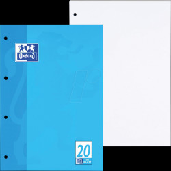 100050354 A4 notepad, blank, 50 sheets, ruling 20, punched