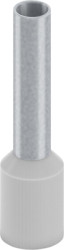 Insulated wire end ferrule, 4.0 mm², 20 mm/12 mm long, DIN 46228-4, UL 486F-E, gray, 2100247