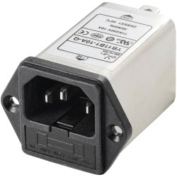 TRU COMPONENTS TC-10101436 Line filter IEC socket 250V 10A 0.3mH 54.3x44x31.3m