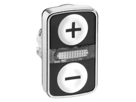 Napęd przycisku dwuklawiszowego płaski biały samopowrotny LED metalowy ZB4BW7A1715 SCHNEIDER ELECTRIC