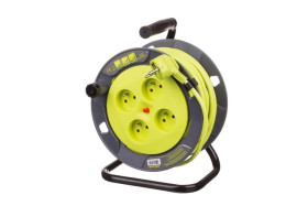 Przedłużacz bębnowy 20m 3x1,0mm 4-gniazdowy OWY H05VV-F termik, lemon 34612