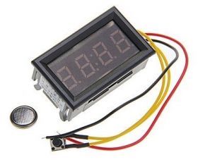 PANELOWY ZEGAR LED GODZ.+DATA CZERW.(31)