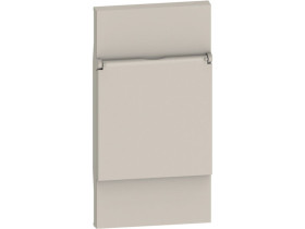 LIVING NOW Plakietka gniazda 2P+Z schuko z klapką - 2 moduły - piaskowy beż KM04P LEGRAND