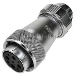 Gniazdo przemysłowe żeńskie, 9 pinów, na przewód