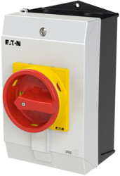 Main switch, rotary actuator, 3 pole, 25 A, (W x H x D) 100 x 180 x 115 mm, surface mounting, 207293