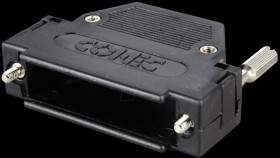 165X10159XE D-sub cap for 25-pin D-sub, black, straight