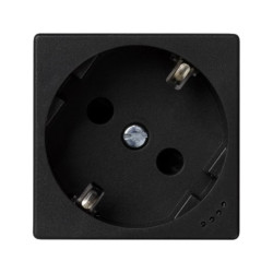 Simon Connect Gniazdo K45 schuko 16A/230V wskaźnik zasilania czarny KL01/14