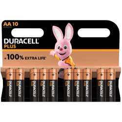 Duracell Plus MN1500B10 AA Alkaline Batteries - Pack of 10