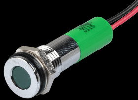 Q8F3CXXG12E Indicator LED, 12 V DC, 8 mm, wired, green/BrC