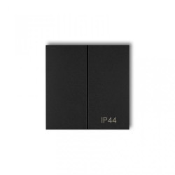 Klawisze podwójne do łączników IP44 (komplet dwóch sztuk) czarny mat 12MKLH-2 LA-MI-KL-02-12-00-00