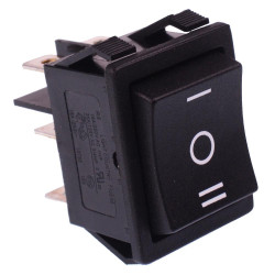 Black On-Off-On Rocker Switch 30 x 22.2mm DPDT 16A