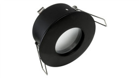 Oprawa Dzeta Okrągła Hermetyczna Czarna Stop Cynku I Aluminium