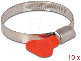 19449 Hose clips with wing nut, 40 - 60 mm, 10 pieces