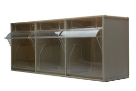 Blok szuflad uchylnych, materiał: PP, 242mm x 600mm x 210mm, RS PRO