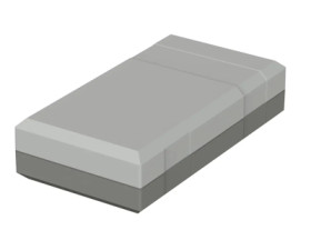 PS enclosure, (L x W x H) 125 x 67 x 30 mm, light gray/agate gray (RAL 7035), IP40, 32123002