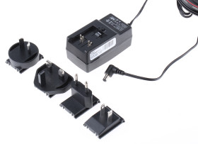 Adapter AC/DC Uwy 12V dc Iwy 2.5A 2,5 x 5,5 x 9,5 mm, biegun dodatni w środku - złącze prawoskrętne 30W, typ wtyczki: