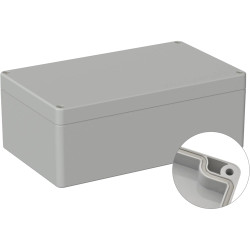 PC enclosure, (L x W x H) 200 x 120 x 75 mm, light gray (RAL 7035), IP66, BYB-3-90H0099