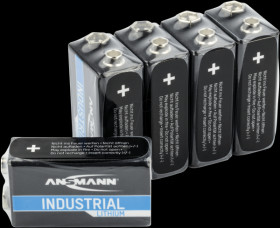 1505-0002 ANSMANN Industrial lithium battery 5-pack 9V PP3