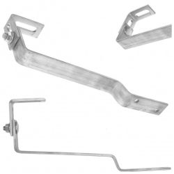 Uchwyt dachówkowy K1R regulowany do mocowania szyn montażowych paneli PV na dachach pokrytych dachówką karpiówką