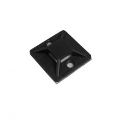Uchwyt opaski kablowej UCT 20x20 czarny samoprzylepny z klejem akrylowym 100szt.