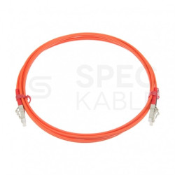 Patchcord światłowodowy FO MM LC/UPC-LC/UPC duplex 50/125 OM2 2.0mm LSZH pomarańczowy 0,5m PFOT