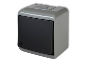 JUNIOR IP54 Wyłącznik krzyżowy popielaty / grafitowy 30WHE-6 KARLIK