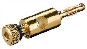 Wtyk Bananowy Z Przyłączem Gwintowanym - Wersja Kolorystyczna Czarny