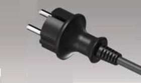 Przewód przyłączeniowy z wtyczką PP-40H b/u 3m H07RN-F 2x1,5 IP44