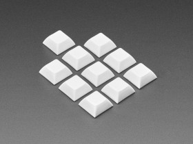 White DSA Keycaps for MX Compatible Switches - 10 pack
