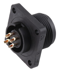 Złącze 4-pinowe Żeński Hirschmann Męski Montaż na panelu MIL-DTL-5015