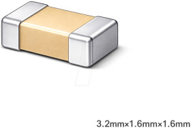 CL31A475KBHNNNE MLCC, 1206, 4.7uF, 50V, X5R, ±10%, H1.6 mm