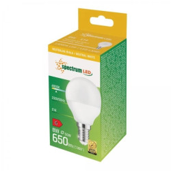 Żarówka LED E14 230V 8W 730lm kulka neutralna