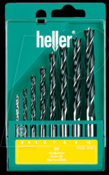 18736 CV wood spiral drill bit set, eight-piece, 3-10 mm