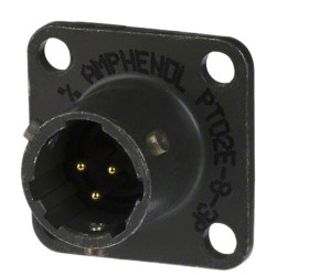 Złącze 3-pinowe Żeński Amphenol Socapex Męski Montaż na panelu MIL-DTL-26482 rozmiar 8