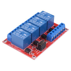 5V 4 Channel Relay Board Module Active Low - Terminal Blocks