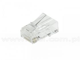 Wtyk RJ-45, 8p8c, kat.6, na przewód okrągły, przelotowy (typu EZ)