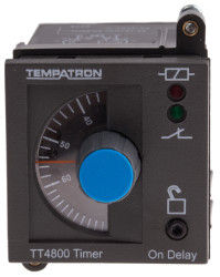 Timer Relay Szyna DIN, montaż panelowy 110V ac DPDT 2-stykowy Tempatron DPDT 6 s → 6h TT4801 jednofunkcyjny