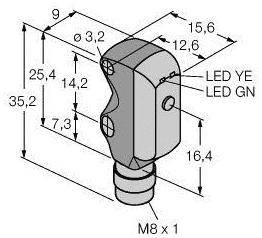 Fotokomórka odbiciowa Turck VS3RN5XLVQ 3063714 przełączanie w ciemności 1 szt.