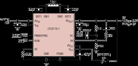40V, 2A Synchronous Buck-Boost DC/DC Converter