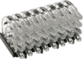 Światłowód do LED, sztywny, kątowy, dł. 29.38mm, 4-rzędowy, 32-drożny, , MENTOR