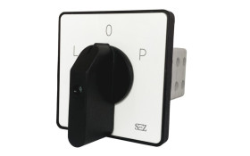Łącznik krzywkowyL-0-P 63A 500V 3 fazowy przełącznik z dźwignią oraz szyldem SEZ S63 JD 9151 C6