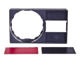 Szyld opisowy 30x50mm z etykietą czarny/czerwony 22mm czarny prostokątny ZBY6H101