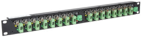 Gniazdo dystrybucyjne 2x8x BNC video 16x DC zasilanie 1A/250V, 5/20mm, zwłoczne G-16/R19 Rack 19”